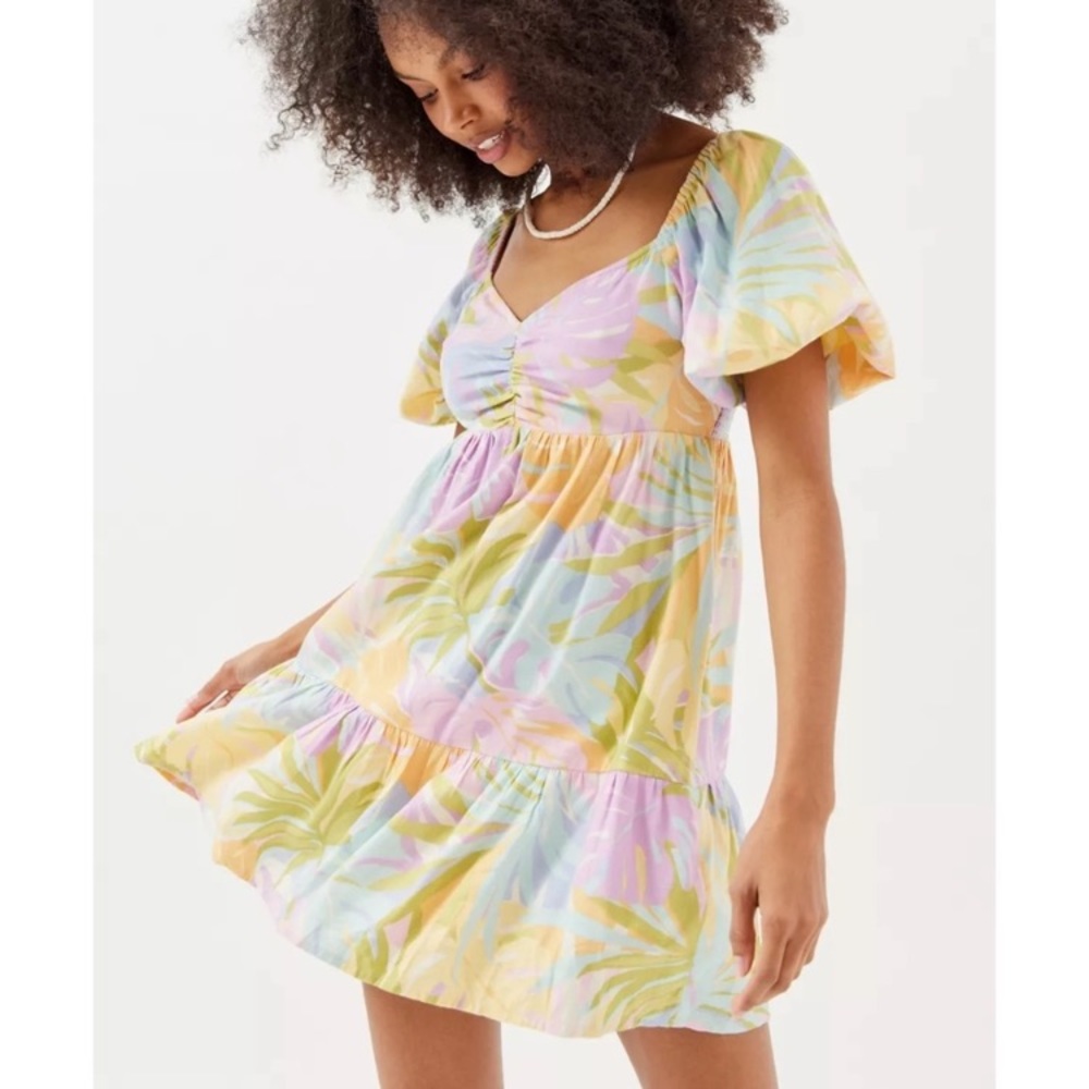 Billabong Tropical Babydoll Mini Dress